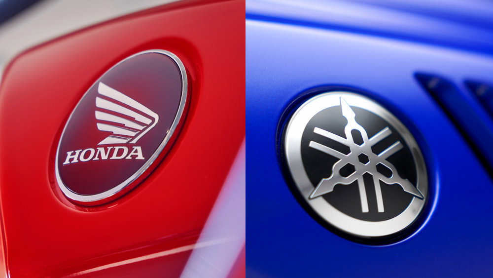 Honda and Yamaha Motorcycle Logos
